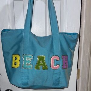 Blue Beach Tote Bag